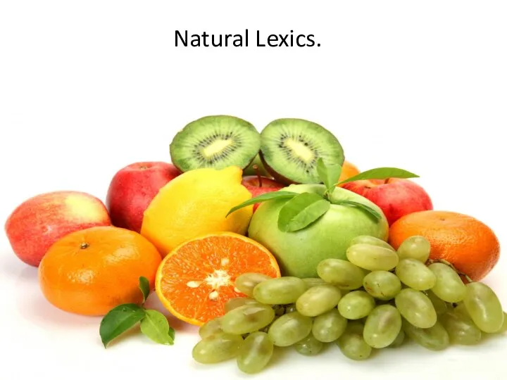 Natural Lexics.