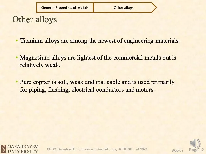 Other alloys Titanium alloys are among the newest of engineering materials. Magnesium