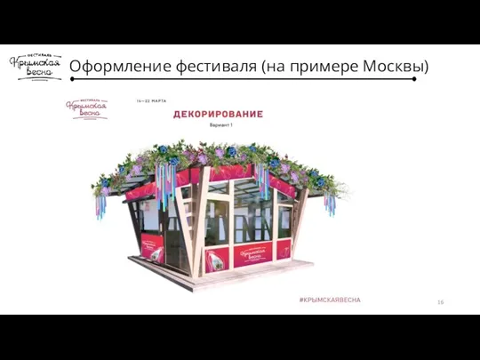 Оформление фестиваля (на примере Москвы)