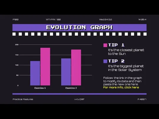 Follow the link in the graph to modify its data and then