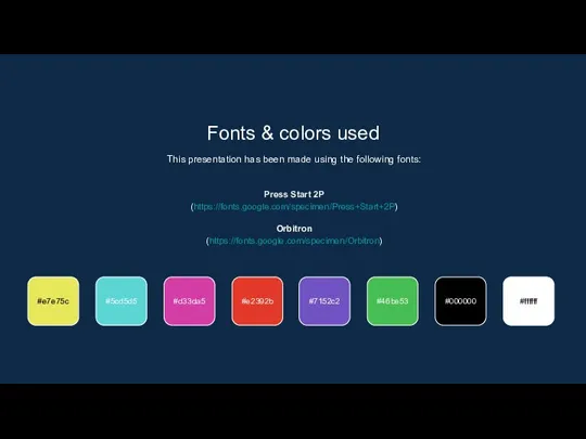 Fonts & colors used This presentation has been made using the following