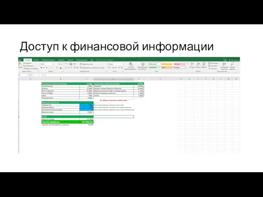 Доступ к финансовой информации