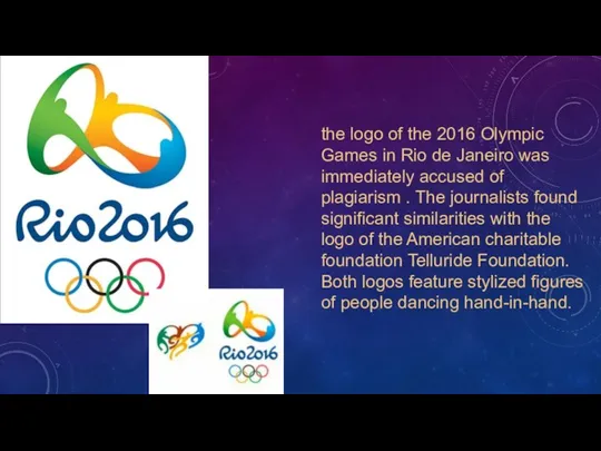the logo of the 2016 Olympic Games in Rio de Janeiro was