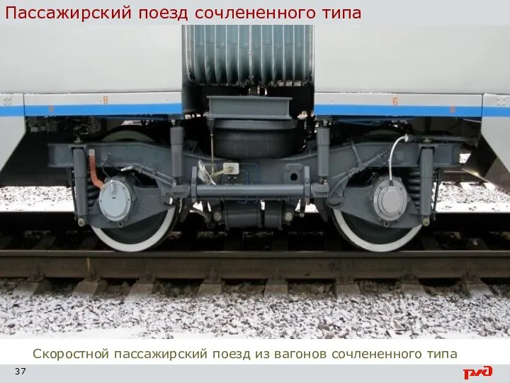 Пассажирский поезд сочлененного типа Скоростной пассажирский поезд из вагонов сочлененного типа