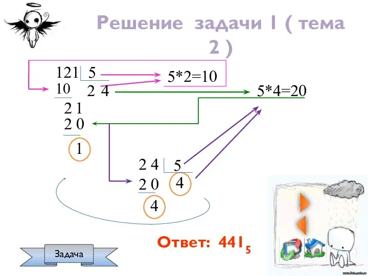 Решение задачи 1 ( тема 2 ) 121 5 Задача 2 10