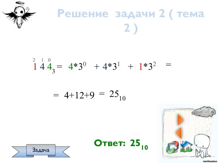 Решение задачи 2 ( тема 2 ) 1 4 43 Задача 0