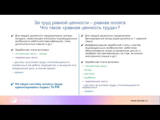 За труд равной ценности – равная оплата Что такое «равная ценность труда»?