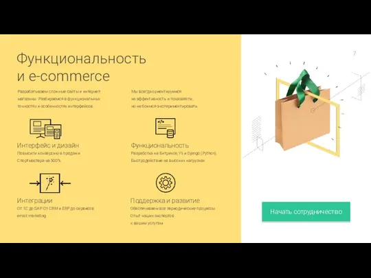 Функциональность и е-commerce Разрабатываем сложные сайты и интернет-магазины. Разбираемся в функциональных тонкостях