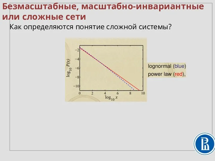 Безмасштабные, масштабно-инвариантные или сложные сети Как определяются понятие сложной системы?