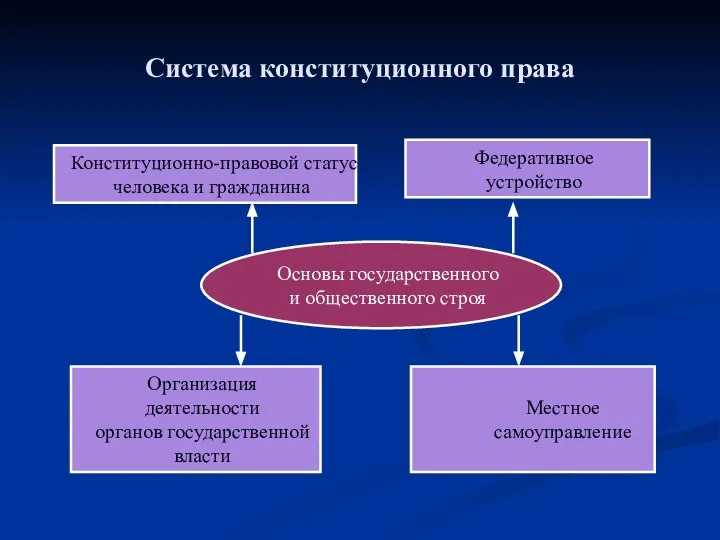 Основы государственного и общественного строя Федеративное устройство Конституционно-правовой статус человека и гражданина