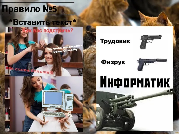 Правило №5 *Вставить текст*