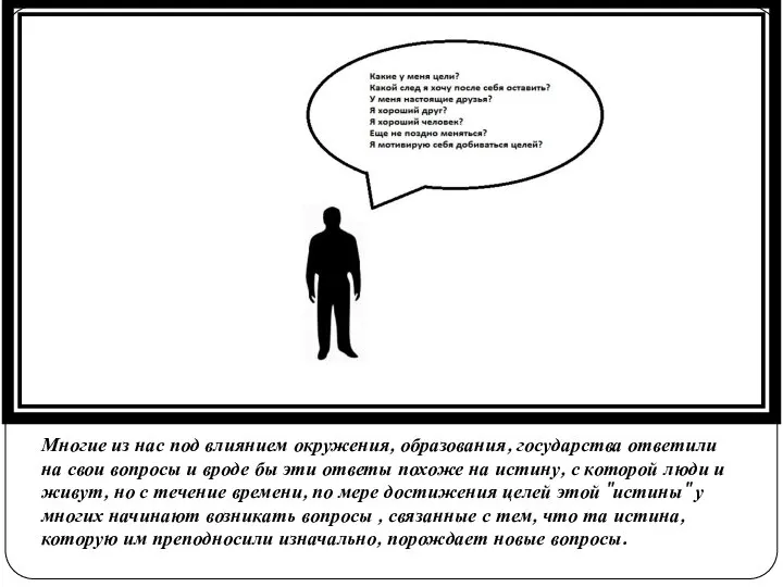 Многие из нас под влиянием окружения, образования, государства ответили на свои вопросы