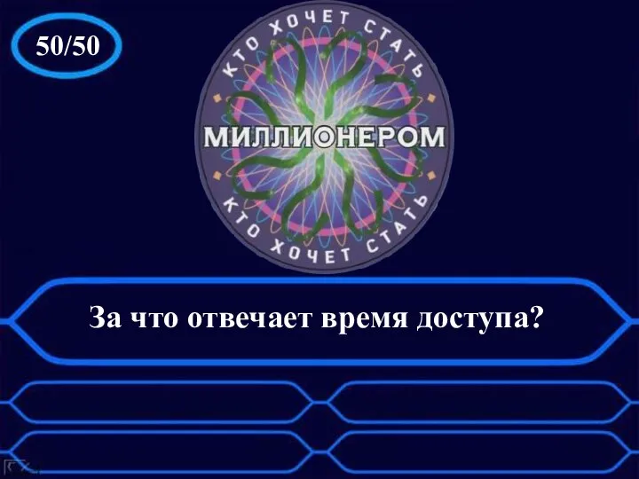 50/50 За что отвечает время доступа?