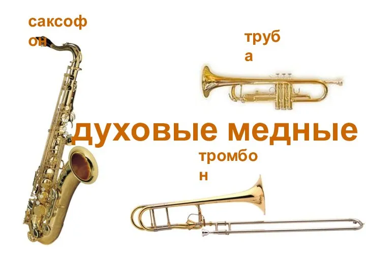 труба тромбон саксофон духовые медные