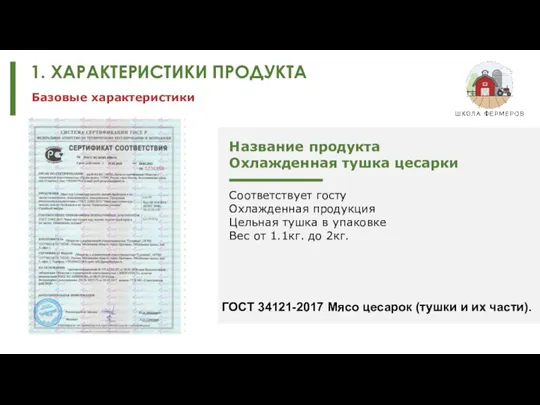 Соответствует госту Охлажденная продукция Цельная тушка в упаковке Вес от 1.1кг. до