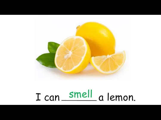 I can a lemon. smell