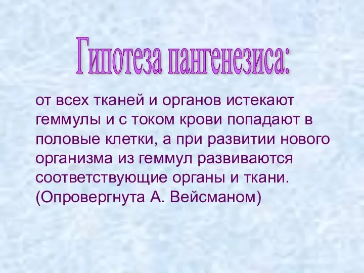 от всех тканей и органов истекают геммулы и с током крови попадают