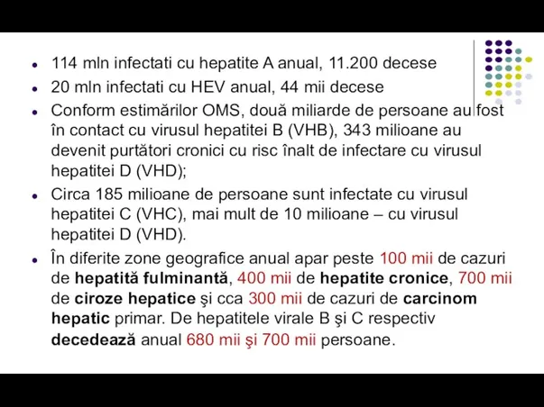 114 mln infectati cu hepatite A anual, 11.200 decese 20 mln infectati