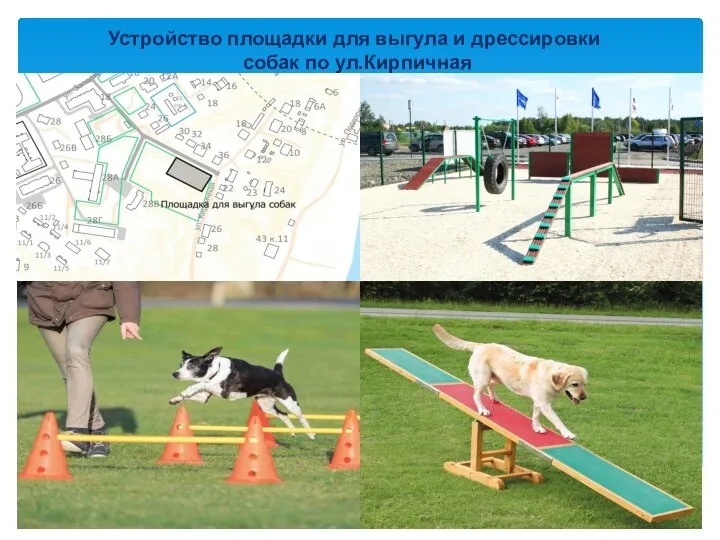 Устройство площадки для выгула и дрессировки собак по ул.Кирпичная