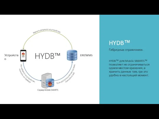 HYDB™ Гибридные справочники. HYDB™ для Mobile SMARTS™ позволяет не ограничиваться одним местом