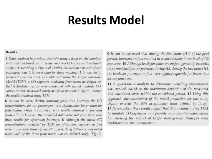 Results Model