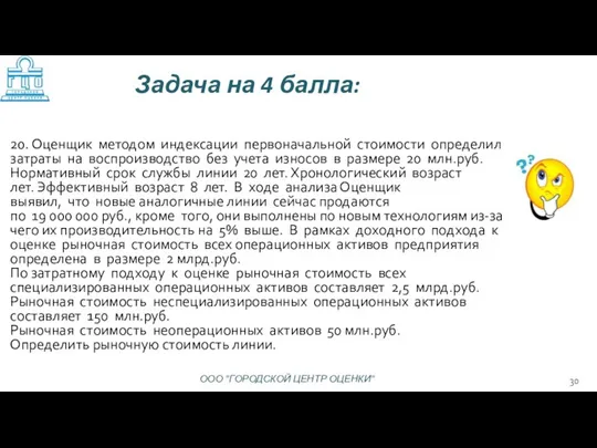 20. Оценщик методом индексации первоначальной стоимости определил затраты на воспроизводство без учета