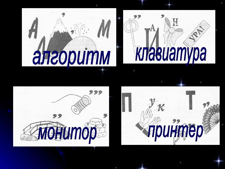 алгоритм клавиатура монитор принтер