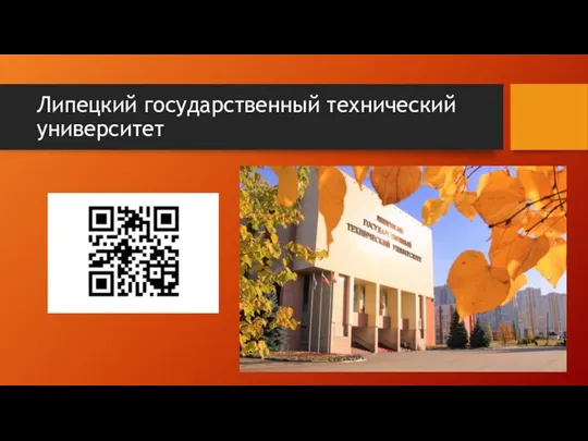 Липецкий государственный технический университет