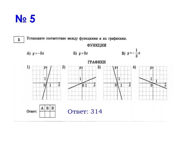 Ответ: 314 № 5