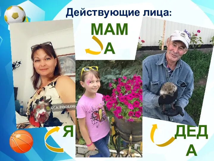 Действующие лица: МАМА ДЕДА Я