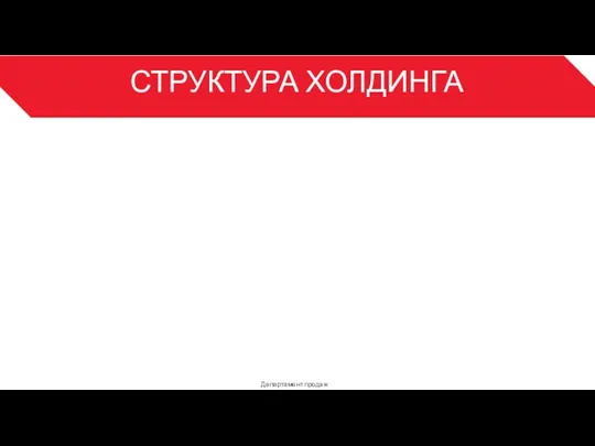 СТРУКТУРА ХОЛДИНГА Департамент продаж 3