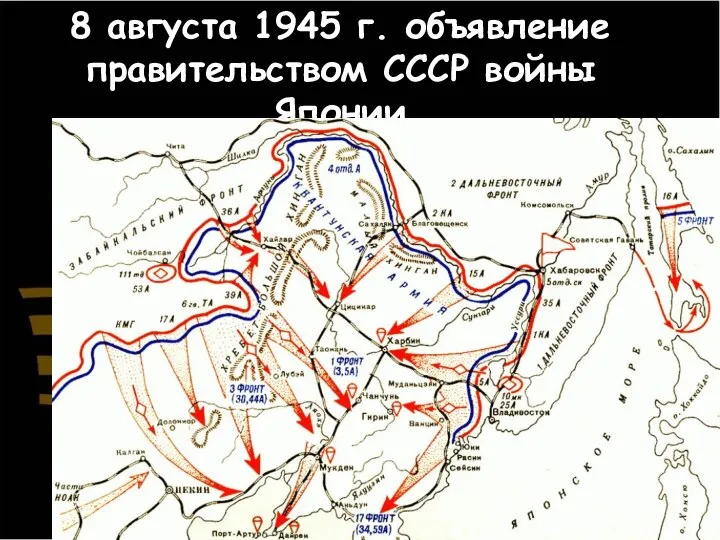 8 августа 1945 г. объявление правительством СССР войны Японии