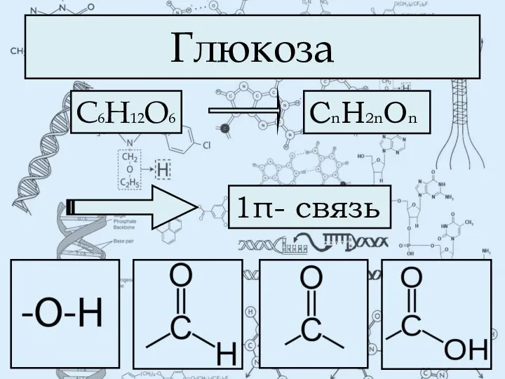 Глюкоза С6Н12О6 CnH2nOn 1π- связь