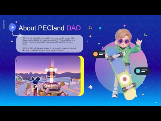 About PECland DAO 10 PECland will be built into a platform of