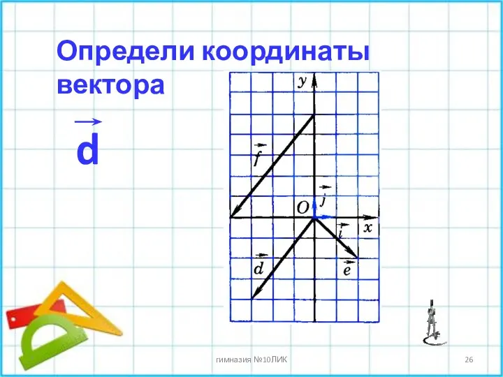 * гимназия №10ЛИК Определи координаты вектора d