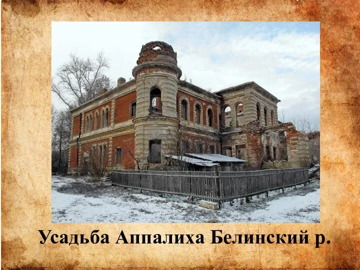 Усадьба Аппалиха Белинский р.