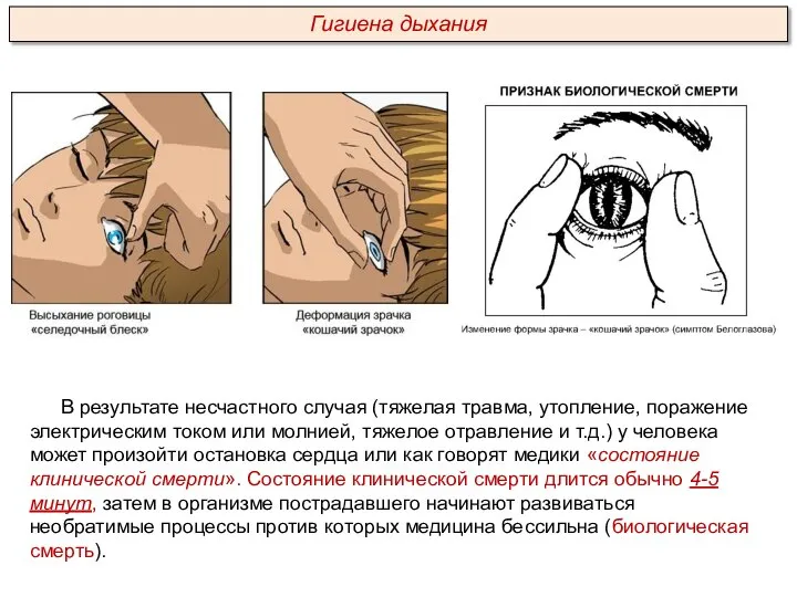 В результате несчастного случая (тяжелая травма, утопление, поражение электрическим током или молнией,