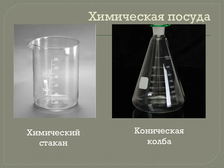 Химическая посуда Химический стакан Коническая колба