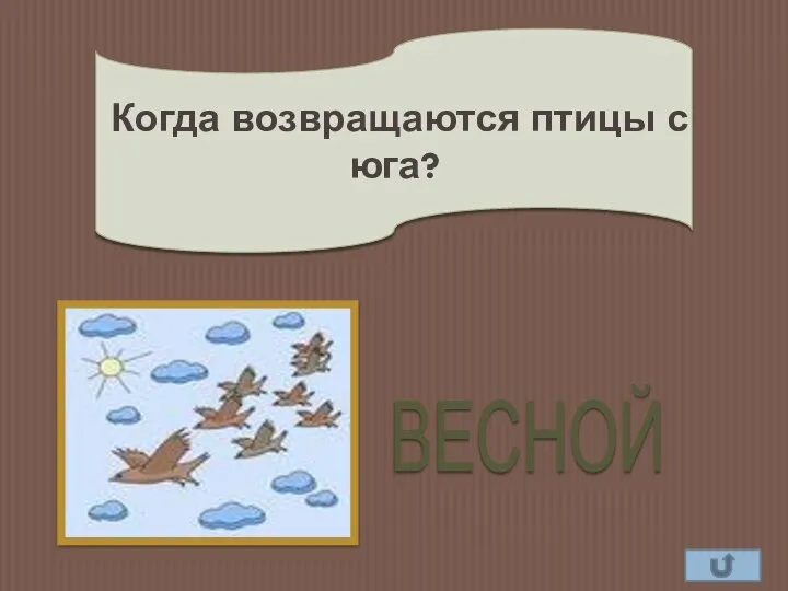 Когда возвращаются птицы с юга? ВЕСНОЙ