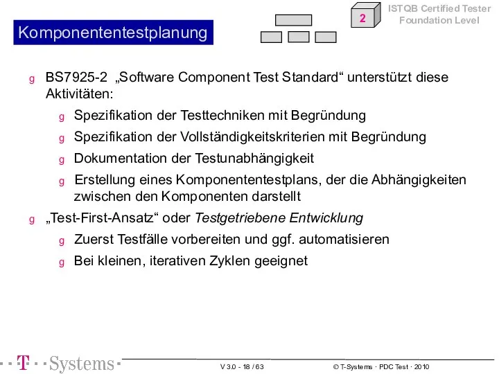 BS7925-2 „Software Component Test Standard“ unterstützt diese Aktivitäten: Spezifikation der Testtechniken mit