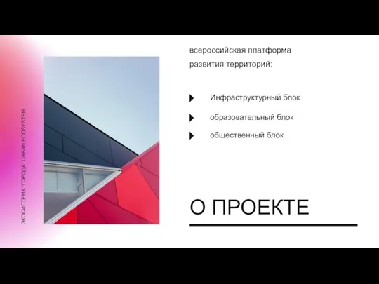 всероссийская платформа развития территорий: ЭКОСИСТЕМА "ГОРОДА" URBAN ECOSYSTEM