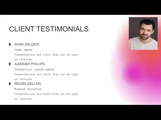 CLIENT TESTIMONIALS