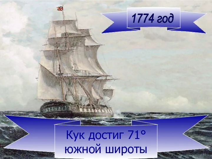 1774 год Кук достиг 71° южной широты