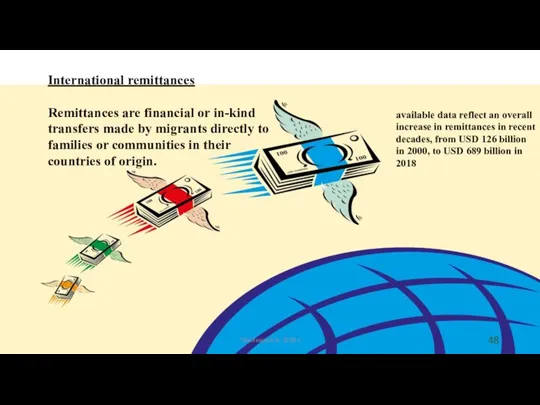 Timofeeva A.A. 2020 c International remittances Remittances are financial or in-kind transfers