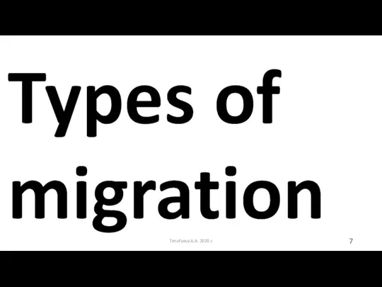 Timofeeva A.A. 2020 c Types of migration