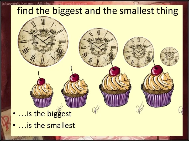find the biggest and the smallest thing …is the biggest …is the smallest