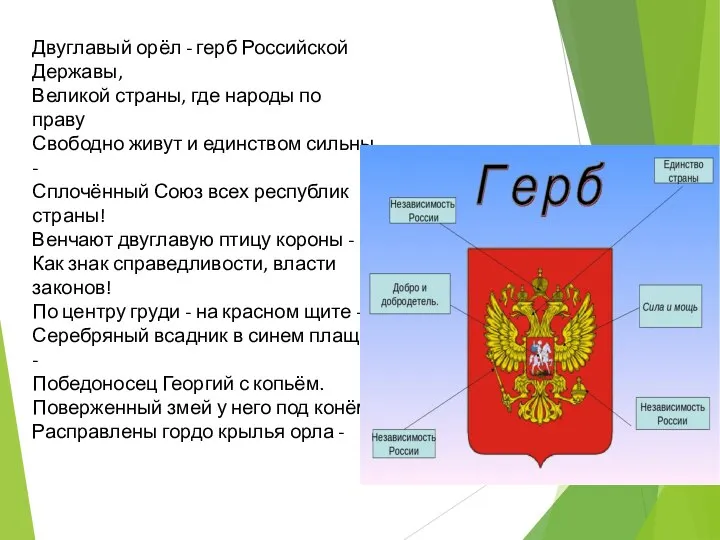 Двуглавый орёл - герб Российской Державы, Великой страны, где народы по праву