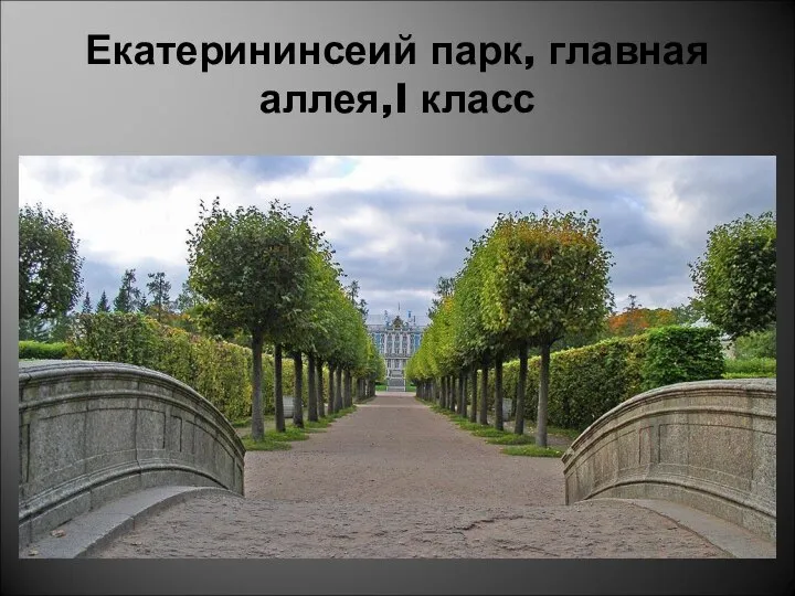 Екатерининсеий парк, главная аллея,I класс