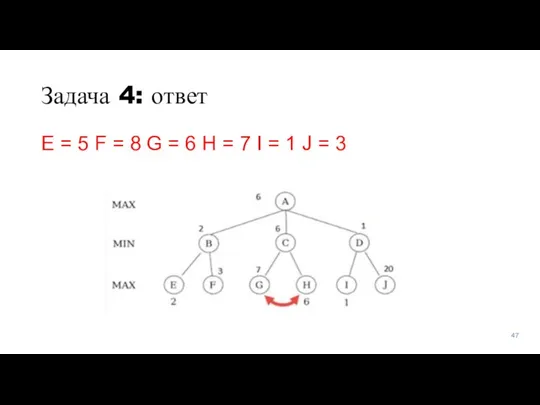 Задача 4: ответ E = 5 F = 8 G = 6