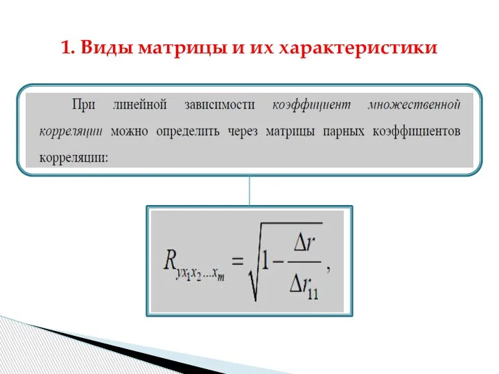 1. Виды матрицы и их характеристики